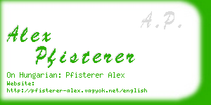 alex pfisterer business card